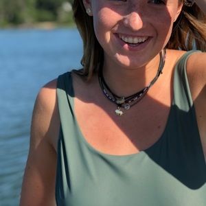 low back AERIE one piece army green